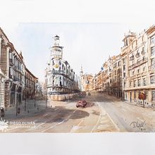 Mi Proyecto del curso: Dibujo arquitectónico con acuarela y tinta. Projekt z dziedziny  Architektura użytkownika Diego - 26.02.2021