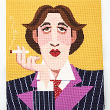 Oscar Wilde needlepoint. Un proyecto de Artesanía de Emily Peacock - 24.02.2021