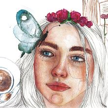 Dentro de un libro. Fine Arts, Drawing, Portrait Drawing, Digital Design, Traditional illustration, Digital Illustration, and Watercolor Painting project by Aliexka Urrecheaga - 02.24.2021