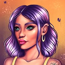 My project in Female Character Portraits in Procreate course. Digital Design, Digital Drawing, Digital Illustration, and Portrait Drawing project by Diana Sadykova - 02.21.2021