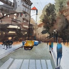 Mi Proyecto del curso: Paisajes urbanos en acuarela. Architecture project by Graziella Albore - 02.25.2021