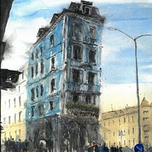 No Pasarán  - Hamburg. Un proyecto de Arquitectura, Arte urbano y Pintura a la acuarela de Adolfo Montilva Daboín - 20.08.2020