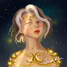 My final project in Lighting and Color for Digital Portraits in Photoshop course. Ilustração digital projeto de jianzhen - 25.02.2021