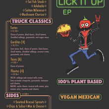 Bi-Fold Menu - Lick it Up. Un proyecto de Diseño gráfico de Stevie Tayler - 16.07.2019