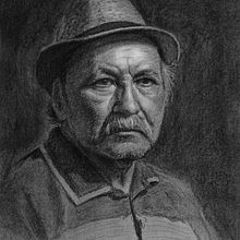 Mi Proyecto final. Retrato al carboncillo de mi padre. Un proyecto de Bellas Artes de Carlos Pereyra - 26.02.2021