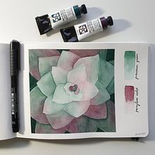 My project in Negative Watercolor Painting for Botanical Illustration course. Un projet de Aquarelle de Diana Poell - 26.02.2021