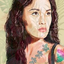 Ritratto di Tia Carrere. Un projet de Illustration traditionnelle de Antonella marianella - 31.03.2021