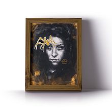 Ilustración "La araña está en casa". Un proyecto de Dibujo, Dibujo artístico, Dibujo de Retrato, Ilustración tradicional y Pintura de Ana Vázquez Trillo - 26.02.2021