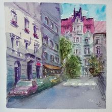 Mi Proyecto del curso: Paisajes urbanos en acuarela. Un proyecto de Bellas Artes de Luciano Santiago Juárez - 26.02.2021