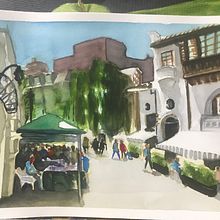 Mi Proyecto del curso: Paisajes urbanos en acuarela. Un proyecto de Arte urbano de inkspiracion - 26.02.2021