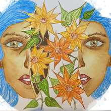My project in Watercolor Portraits Inspired by Nature course. Un proyecto de Pintura a la acuarela de Catalina Ionescu - 01.03.2021