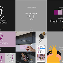 Identidade Visual, Logotipo - Consultório Dra Nívia Costa. Design, Logo Design, Graphic Design, and Vector Illustration project by Everton Rochadi - 02.27.2021