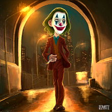 Joker. Un proyecto de Animación de personajes, Diseño de personajes, Corrección de color, Teoría del color, Concept Art, Ilustración digital, Cine, Cine, vídeo, televisión, Realización audiovisual e Ilustración tradicional de Izzaartz - 13.01.2020