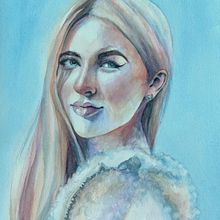 My project in Artistic Portrait with Watercolors course. Color Theor, Drawing, Fine Arts, Traditional illustration, Painting, Portrait Drawing, and Watercolor Painting project by Colette Reed - 02.27.2021