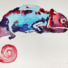Animals - inspired by Ana Santos course. Watercolor Painting project by aleksandra_mz - 02.27.2021