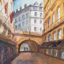 Mein Kursprojekt: Architektonische Darstellung mit Aquarell Ein Projekt aus dem Bereich Aquarellmalerei von Ivo Petschke - 27.02.2021