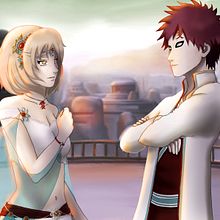 Suna Hime & Gaara (fan art). Mangá, Ilustração tradicional e Ilustração digital projeto de Alexandra Beltran Molina - 14.11.2020
