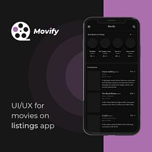 Movify UI design. Un proyecto de Diseño digital y UX / UI de Verónica Serrato - 28.02.2021