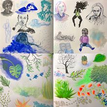 My project in Illustration Techniques to Unlock your Creativity course. Artistic Drawing, Creativit, Drawing, Ink Illustration, Pencil Drawing, Sketchbook, Sketching, and Watercolor Painting project by Nadia Ohlin - 02.28.2021