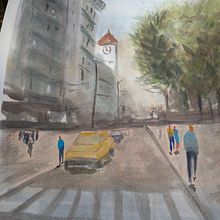 Projeto do curso Paisagens urbanas em aquarela. Projekt z dziedziny  Sztuki piękne użytkownika Roberta Leonardo Fonseca - 01.03.2021