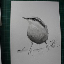 First ever watercolour in shades of black. Watercolor Painting project by Peter Downey - 03.01.2021