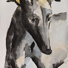 Greyhound. Un proyecto de Pintura a la acuarela de aleksandra_mz - 01.03.2021
