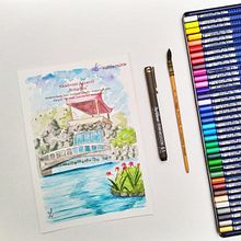 Mi Proyecto del curso: Ilustración en acuarela con influencia japonesa. Un proyecto de Bellas Artes, Bocetado y Dibujo artístico de Leonardo Meza - 02.03.2021