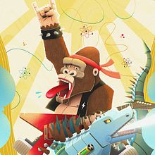 Godzilla vs Kong (Sueño Zurdo style). Un proyecto de Ilustración digital de Sergio Pérez Tejero - 02.03.2021