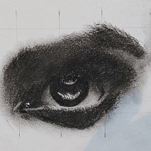 Drawing an Eye in charcoal. Projekt z dziedziny  R i sunek użytkownika Barbara Halsall - 02.03.2021