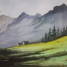 Paisaje en acuarela. Un progetto di Pittura ad acquerello di Sergio Vera - 20.07.2020