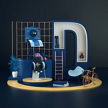 Mi Proyecto del curso; Creación de composiciones 3D en Cinema 4D. Projekt z dziedziny 3D,  Manager art, st i czn użytkownika Marianalr - 02.03.2021