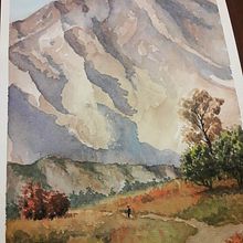 Paisaje en acuarela. Un progetto di Belle arti, Disegno, Illustrazione tradizionale, Pittura e Pittura ad acquerello di Sergio Vera - 27.08.2020