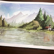 Paisaje en acuarela. Un progetto di Belle arti, Disegno, Illustrazione tradizionale, Pittura e Pittura ad acquerello di Sergio Vera - 18.11.2020