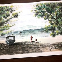 Paisaje en acuarela. Un progetto di Belle arti, Disegno, Illustrazione tradizionale, Paesaggismo, Pittura e Pittura ad acquerello di Sergio Vera - 05.11.2020