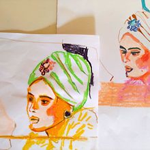 Meninas. Fine Arts, Drawing, Artistic Drawing, Traditional illustration, and Sketchbook project by mari_gellman - 03.02.2021