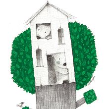 Tree house!!! . Ilustrație pentru copii de Cristina Gil - 03.02.2020