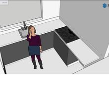 Cozinha - Casa II. Un projet de Conception 3D de Paula Barreto - 02.03.2021