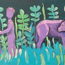 Soltar. Traditional illustration, Creativit, Drawing, Artistic Drawing, Acr, lic Painting, Ink Illustration, and Gouache Painting project by Natalia Piderit - 03.02.2021