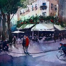 My project in Architectural Sketching with Watercolor and Ink course. Projekt z dziedziny Malowanie akwarelą użytkownika Юлия Будько - 03.03.2021