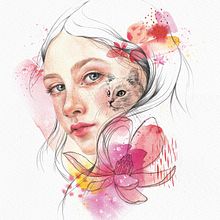 My project in Illustrated Portrait in Watercolor course. Watercolor Painting, Traditional illustration, Fine Arts, Painting, Drawing, Portrait Drawing, and Artistic Drawing project by Elena Kovyrzina - 02.04.2021