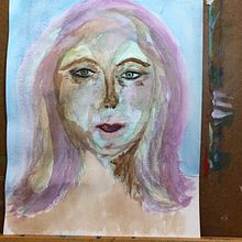 My project in Artistic Portrait with Watercolors course. Un proyecto de Bellas Artes, Pintura, Dibujo de Retrato, Pintura a la acuarela e Ilustración tradicional de Maggie Nolte-Walker - 03.03.2021