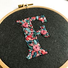 Monograms embroidered on felt . Embroider project by Defne Güntürkün - 01.01.2018