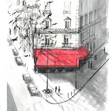 My project in Architectural Sketching with Watercolor and Ink course. Projekt z dziedziny  R i sunek architektoniczn użytkownika Andrew Hoare - 04.03.2021