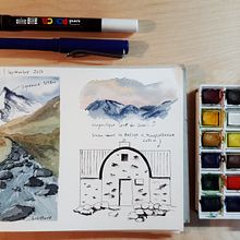 Hike in the Pyrenees - My final project. Un proyecto de Pintura a la acuarela de lea_marie15 - 04.03.2021