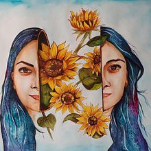 Mi Proyecto del curso: Retrato con naturaleza en acuarela. Un proyecto de Ilustración naturalista				 de Montserrat Torres Rodríguez - 03.03.2021