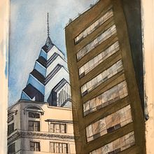 My project in Architectural Sketching with Watercolor and Ink course. Architectural Illustration, and Watercolor Painting project by Susan Singer - 03.04.2021