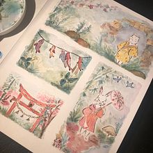 My project in Watercolor Illustration with Japanese Influence course. Projekt z dziedziny Malowanie akwarelą użytkownika carvalvo - 05.03.2021