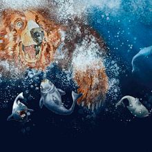 "Soy un oso" Cuento infantil en técnica mixta. Ilustração infantil projeto de Elena de Yarza - 01.04.2016