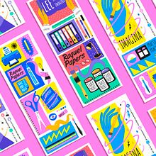 Raquel Papers - Puntos de libro . Graphic Design, Editorial Illustration, Traditional illustration, Digital Illustration, and Vector Illustration project by Pistacho Studio - 03.05.2021