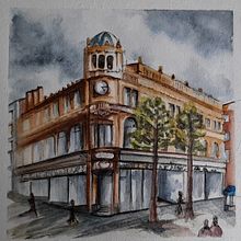 My project in Architectural Sketching with Watercolor and Ink course. Un progetto di Illustrazione tradizionale di Ally Wragg - 05.03.2021